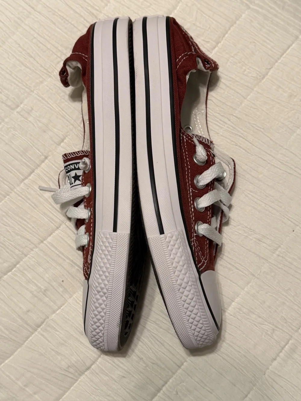 Converse Chuck Taylor Low Top Slip-On Sneakers - Red Maroon